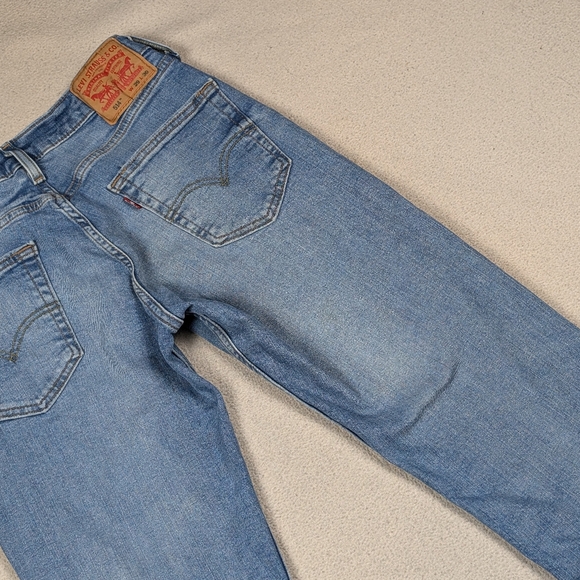 Levi's 514 Men's 29x30 Blue Jeans Stretchy Straight Leg Faded Medium Wash - Picture 11 of 16